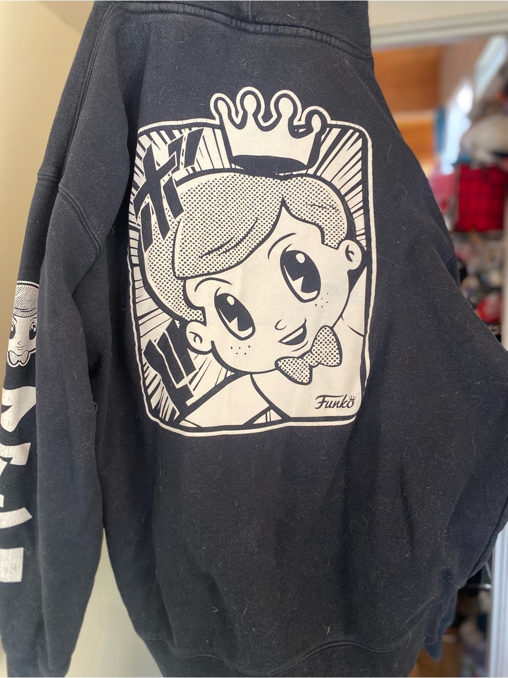 Funko Black Sweatshirt with White Cartoon Prince Graphic